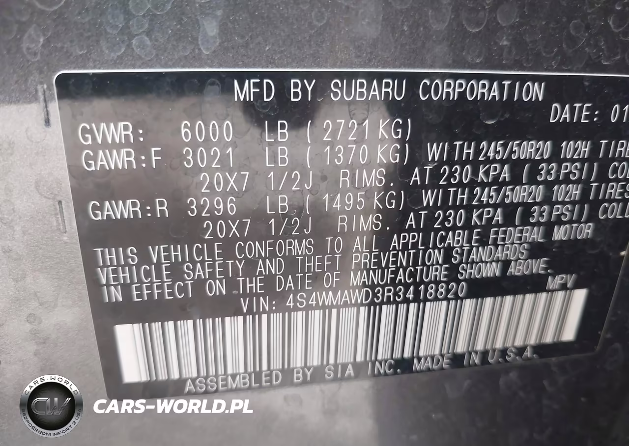 2024 Subaru Ascent Touring 7-Passenger VIN:4S4WMAWD3R3418820 - 9