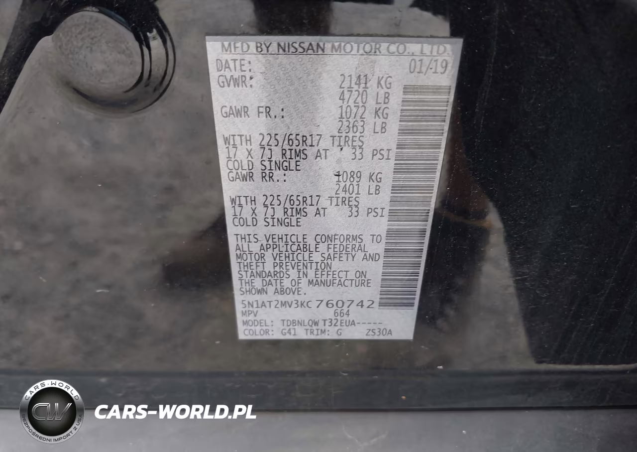2019 Nissan Rogue Sv VIN:5N1AT2MV3KC760742 - 9