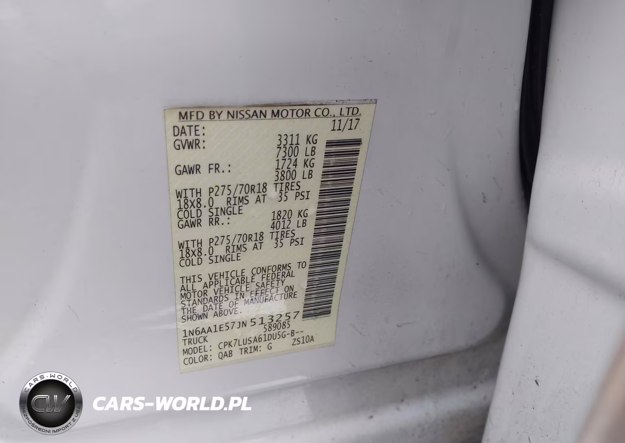2018 Nissan Titan Pro-4X VIN:1N6AA1E57JN513257 - 9