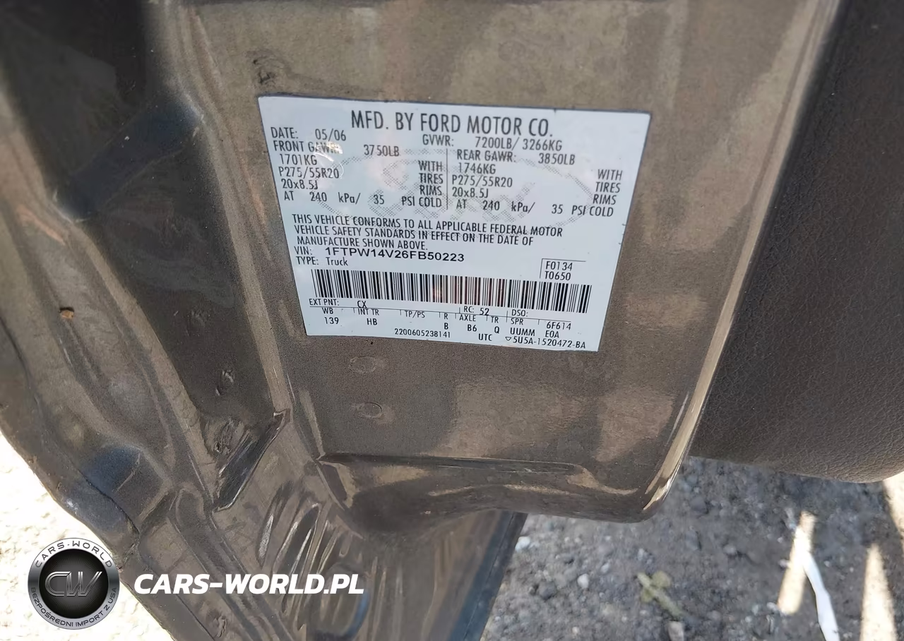 2006 Ford F-150 Fx4-Lariat-Xlt VIN:1FTPW14V26FB50223 - 9