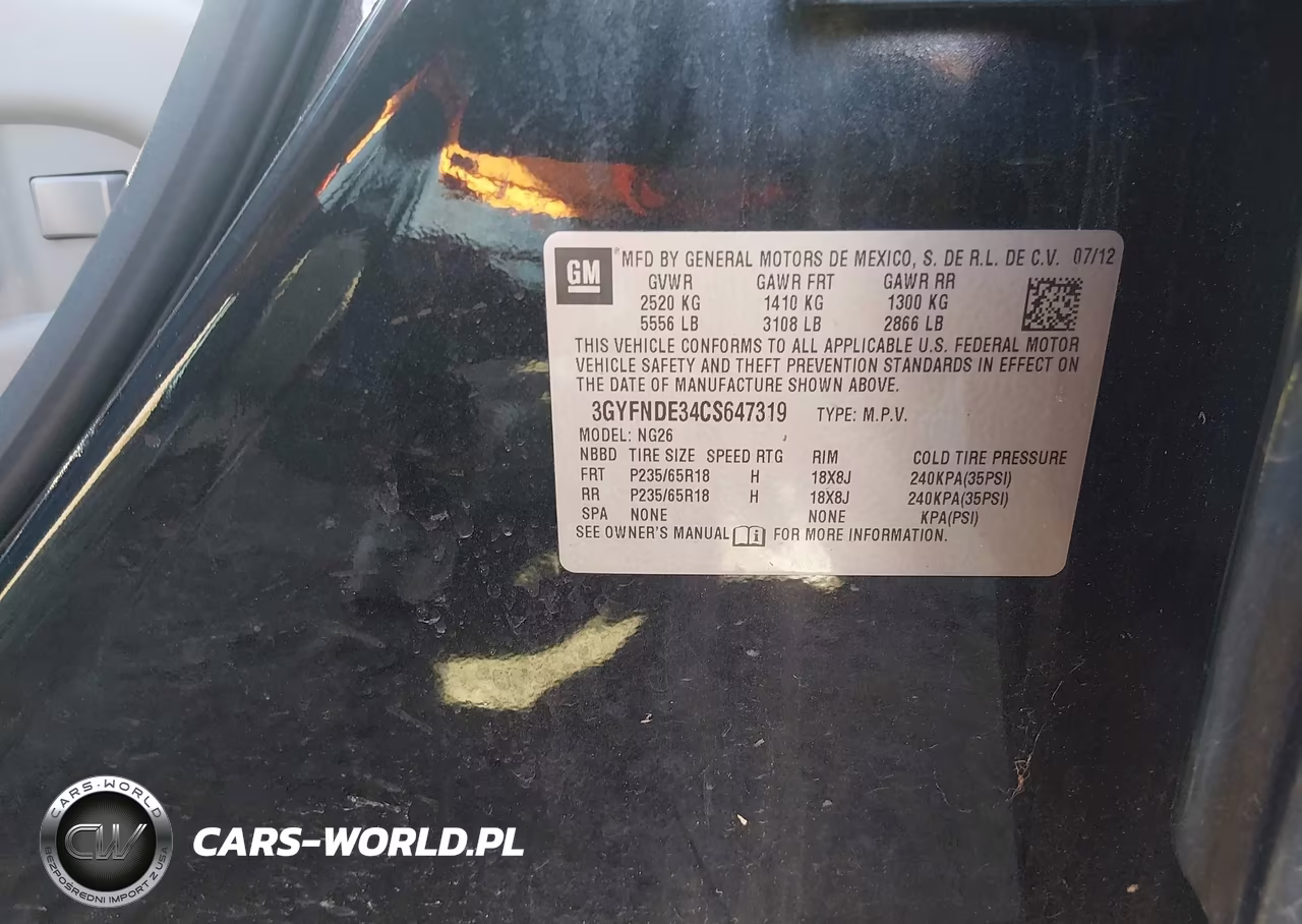 2012 Cadillac Srx Luxury Collection VIN:3GYFNDE34CS647319 - 9