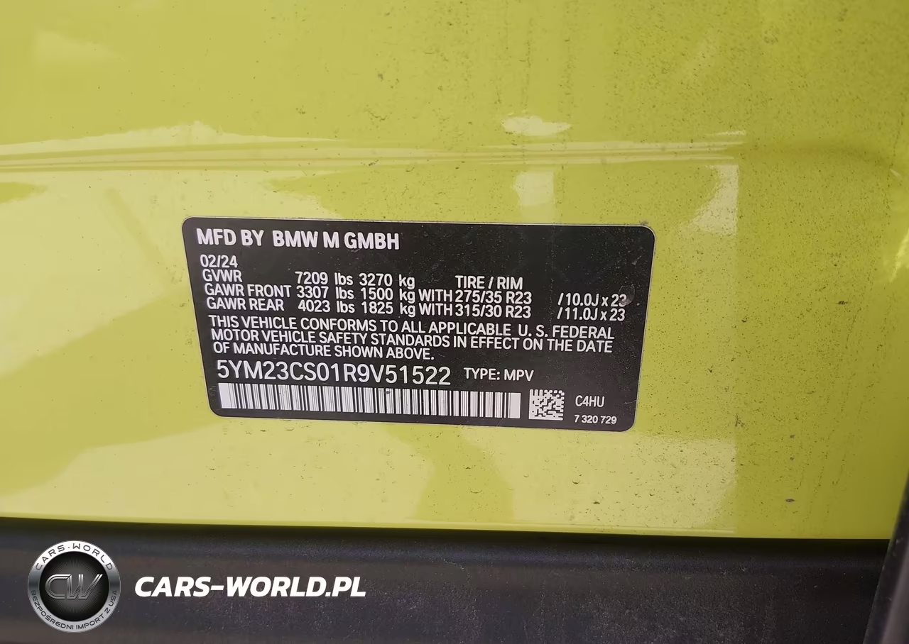 2024 BMW Xm VIN:5YM23CS01R9V51522 - 9