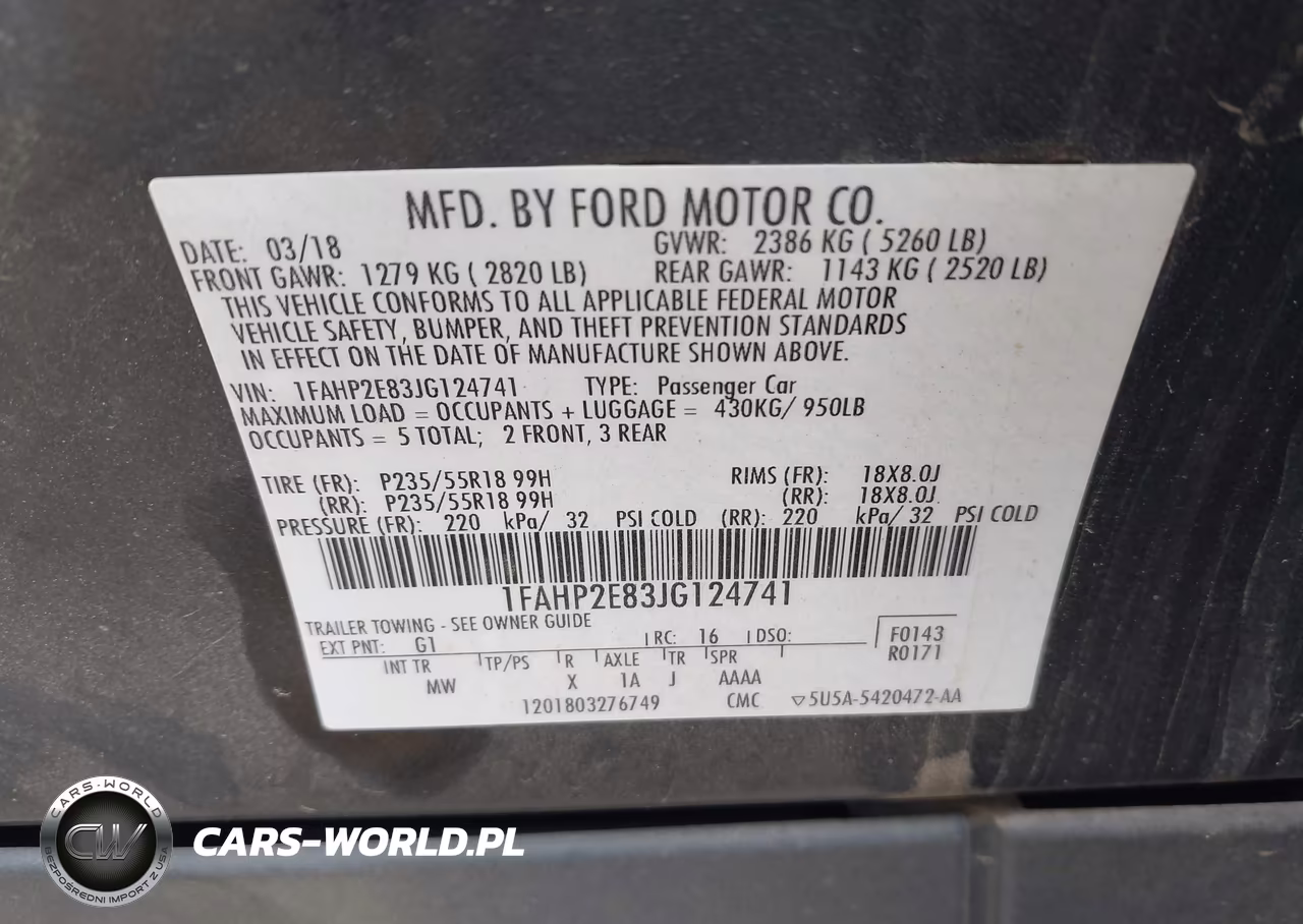 2018 Ford Taurus Sel VIN:1FAHP2E83JG124741 - 9