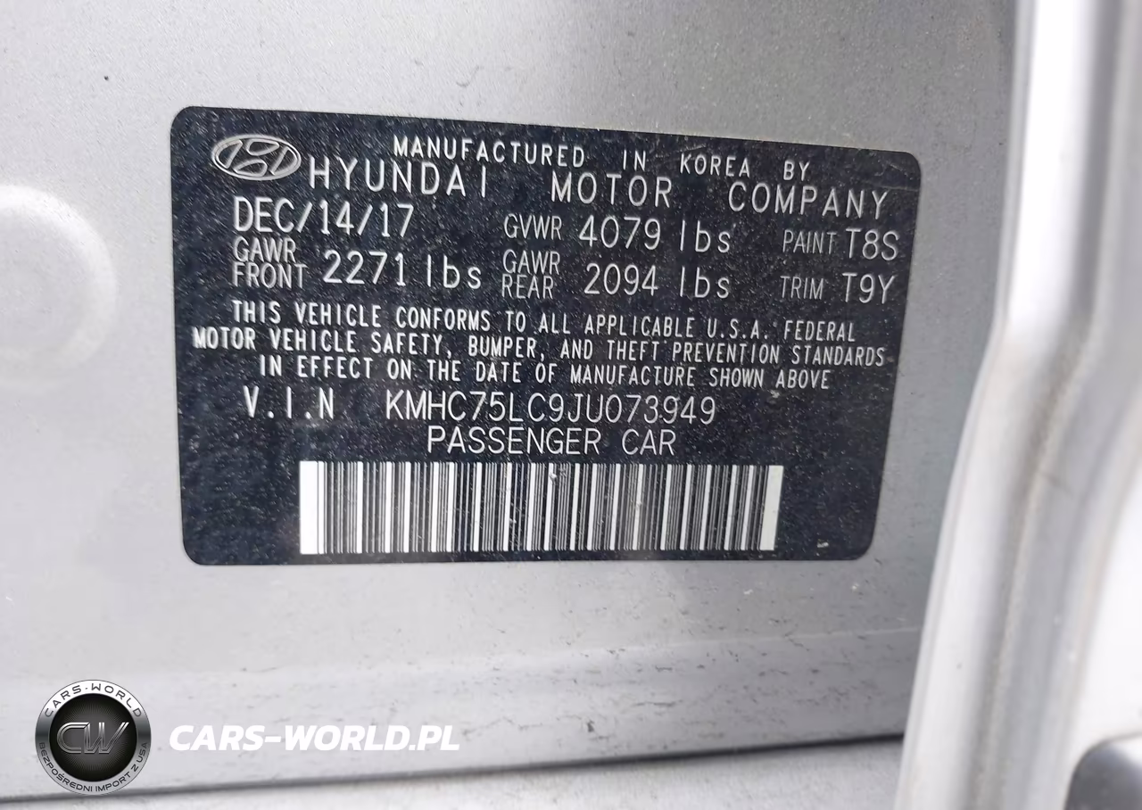 2018 Hyundai Ioniq Hybrid Sel VIN:KMHC75LC9JU073949 - 9