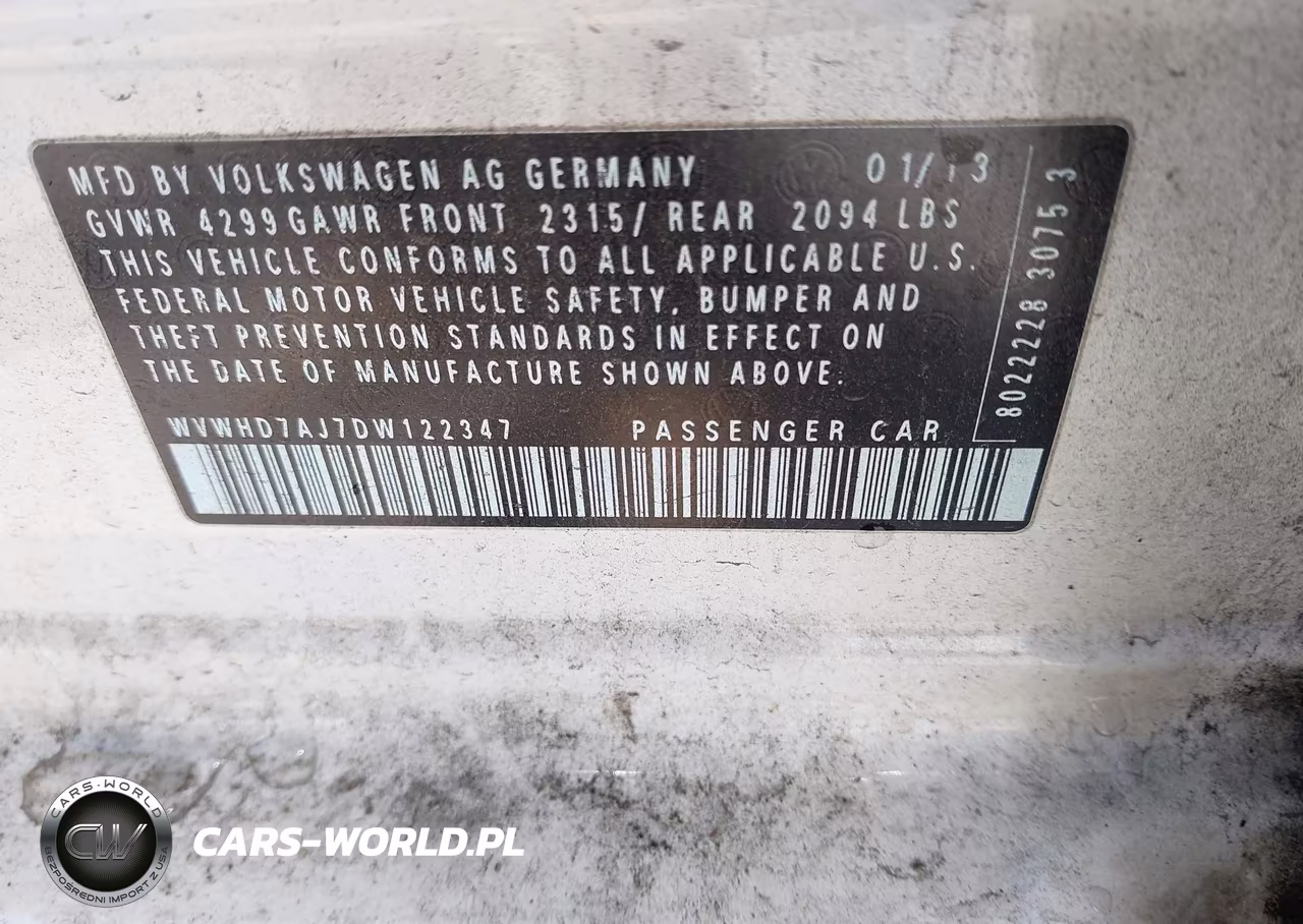 2013 Volkswagen Gti 4-Door VIN:WVWHD7AJ7DW122347 - 9