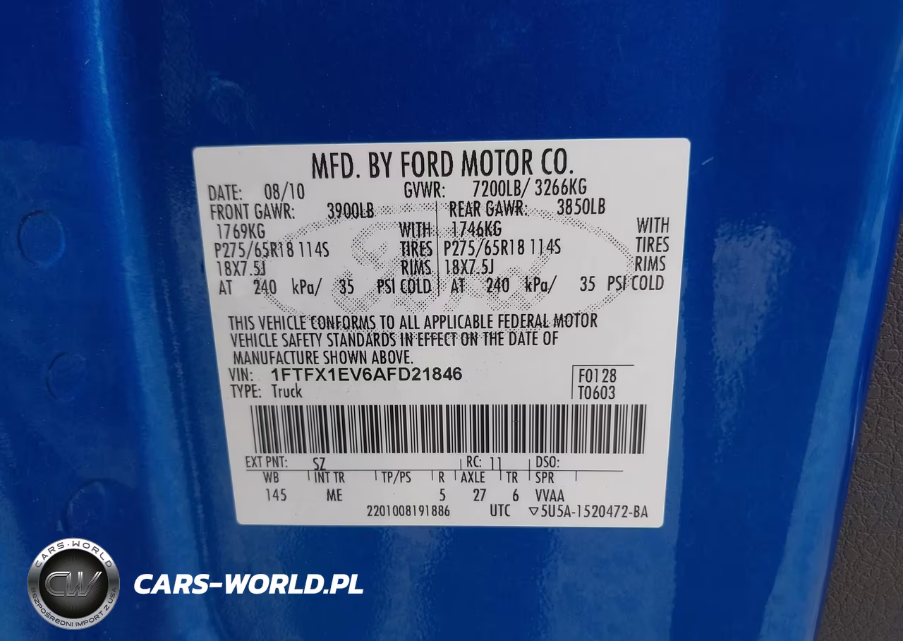 2010 Ford F-150 Fx4-Lariat-Xl-Xlt VIN:1FTFX1EV6AFD21846 - 9