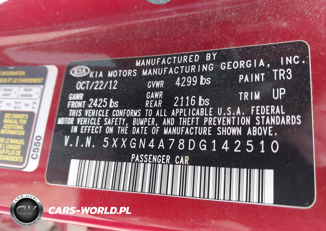 2013 Kia Optima Ex VIN:5XXGN4A78DG142510 - 9