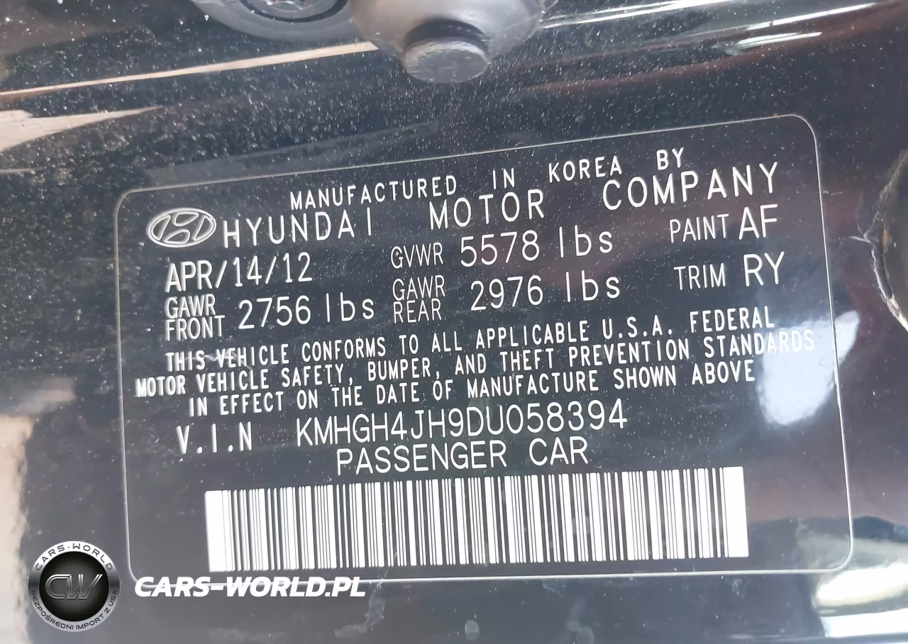 2013 Hyundai Equus Signature VIN:KMHGH4JH9DU058394 - 9
