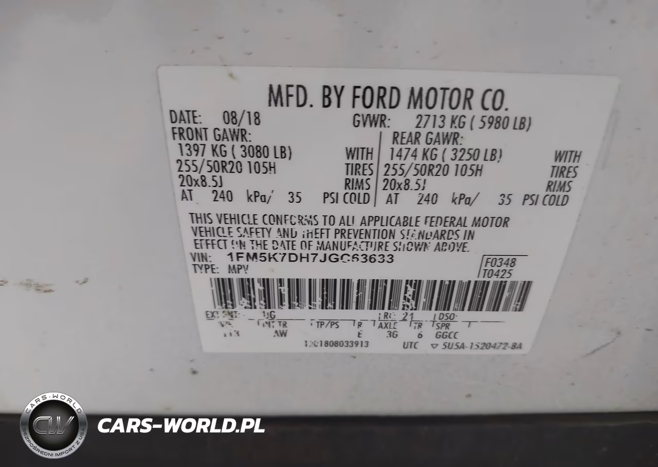 2018 Ford Explorer Xlt VIN:1FM5K7DH7JGC63633 - 9