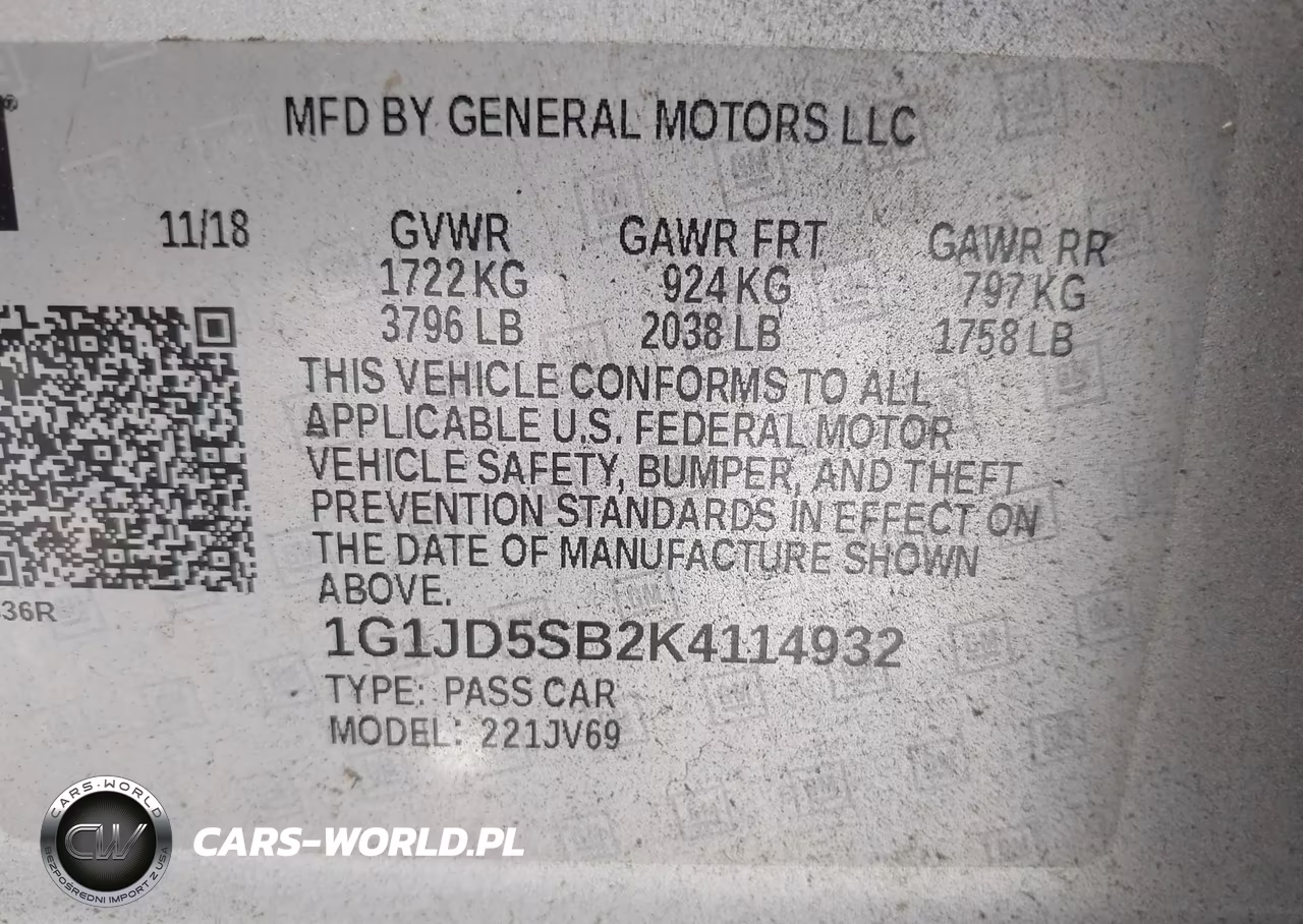 2019 Chevrolet Sonic Lt Auto VIN:1G1JD5SB2K4114932 - 9