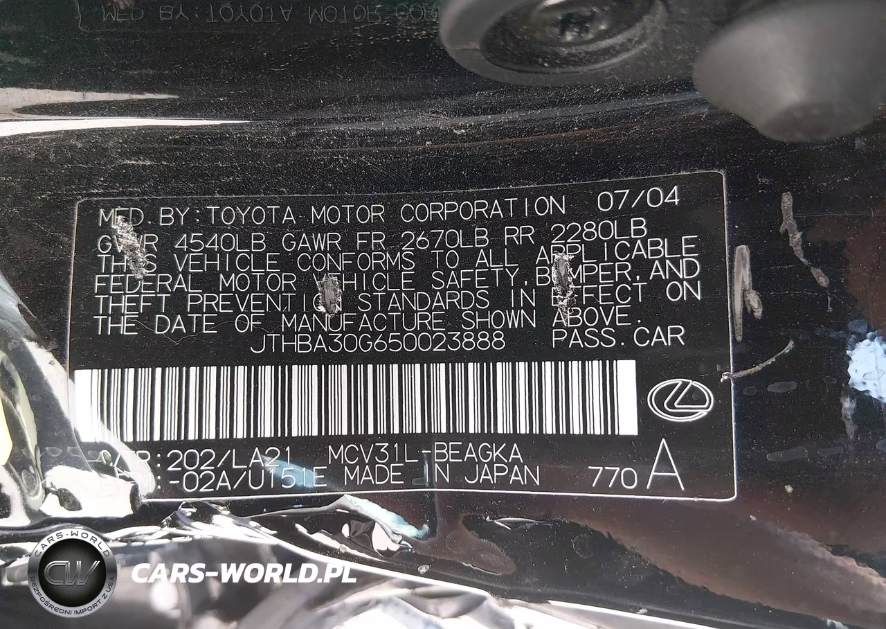 2005 Lexus Es 330 VIN:JTHBA30G650023888 - 9