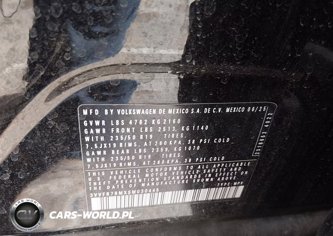2025 Volkswagen Tiguan 2.0T Se VIN:3VVFR7RMXSM030445 - 9