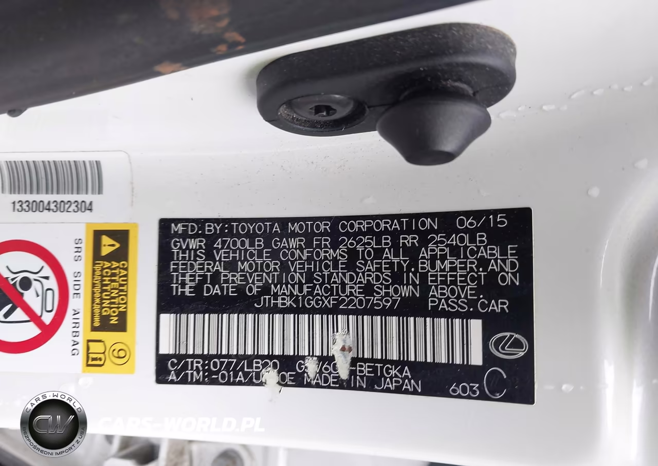 2015 Lexus Es 350 VIN:JTHBK1GGXF2207597 - 9
