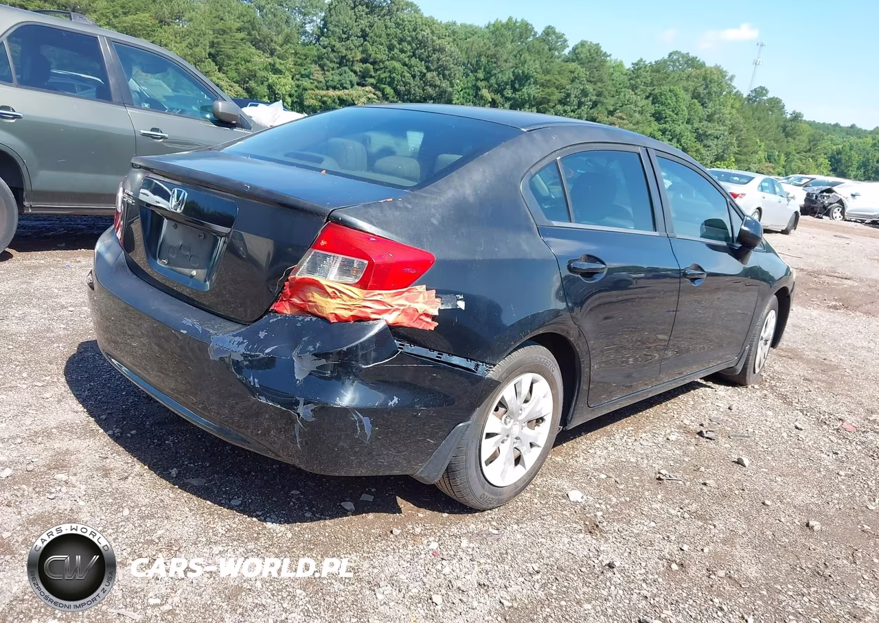 2012 Honda Civic Lx VIN:19XFB2F54CE109849 - 4