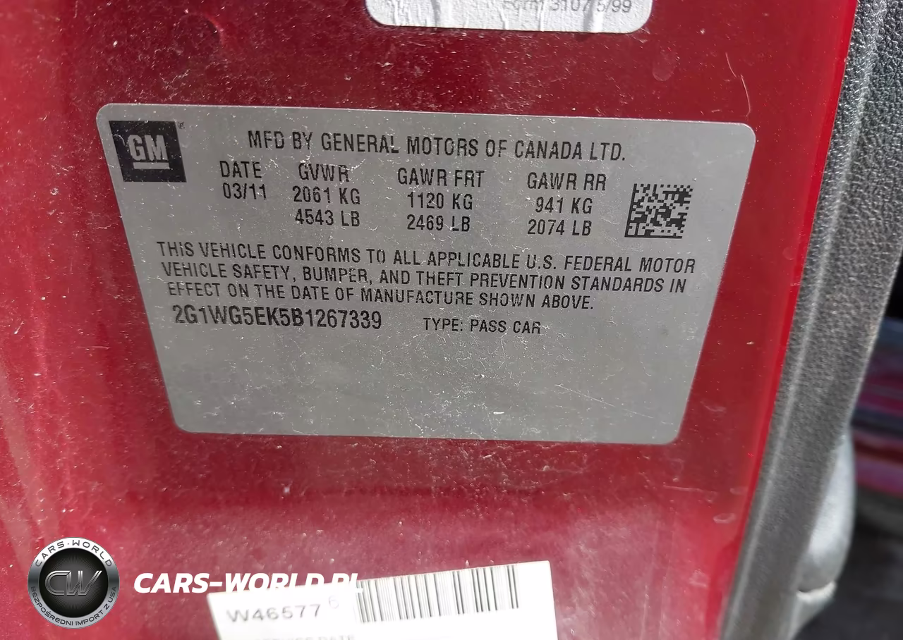2011 Chevrolet Impala Lt VIN:2G1WG5EK5B1267339 - 9