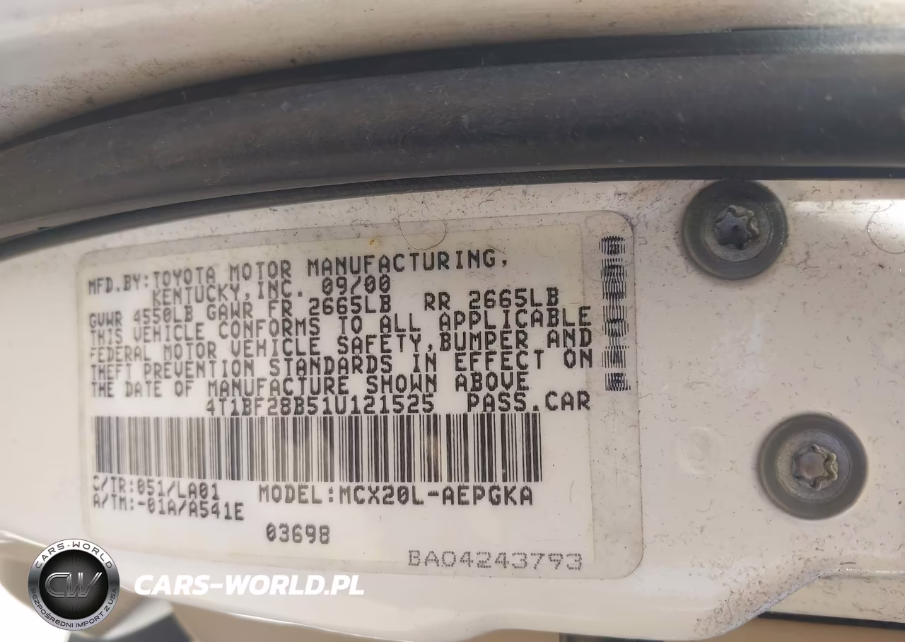 2001 Toyota Avalon Xls VIN:4T1BF28B51U121525 - 9