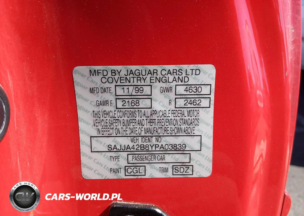 2000 Jaguar Xkr VIN:SAJJA42B8YPA03839 - 9