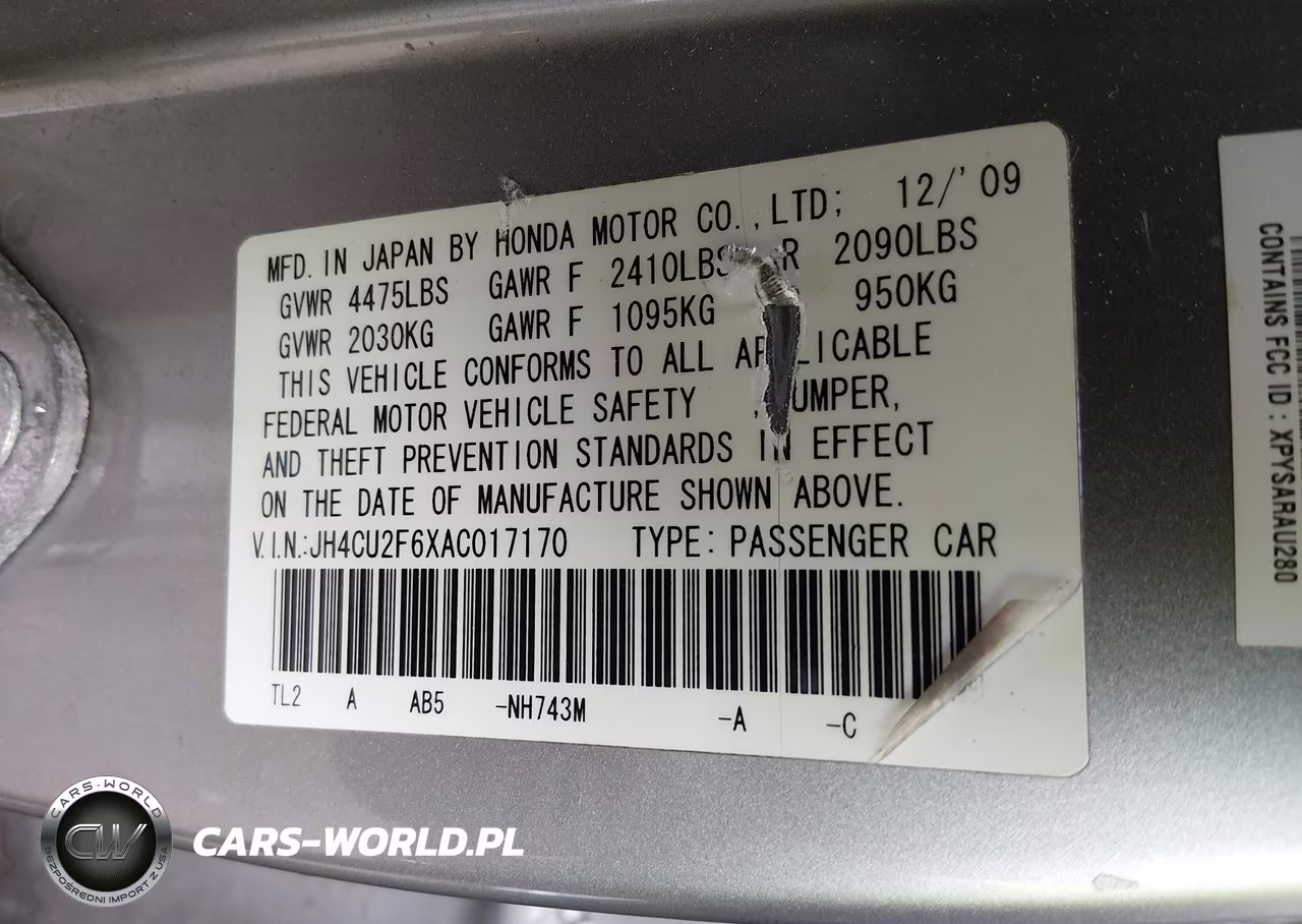2010 Acura Tsx 2.4 VIN:JH4CU2F6XAC017170 - 9
