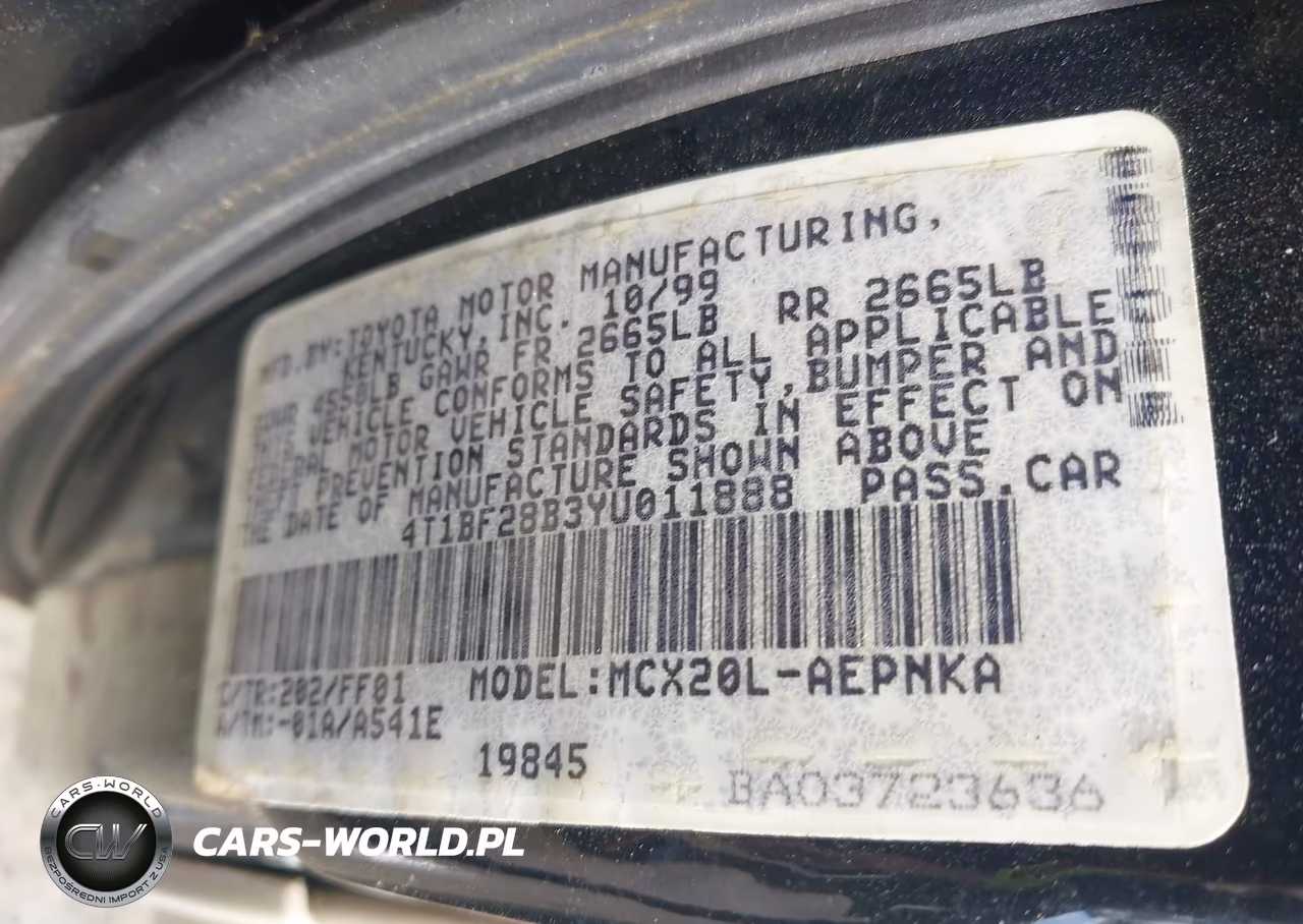 2000 Toyota Avalon Xl VIN:4T1BF28B3YU011888 - 9