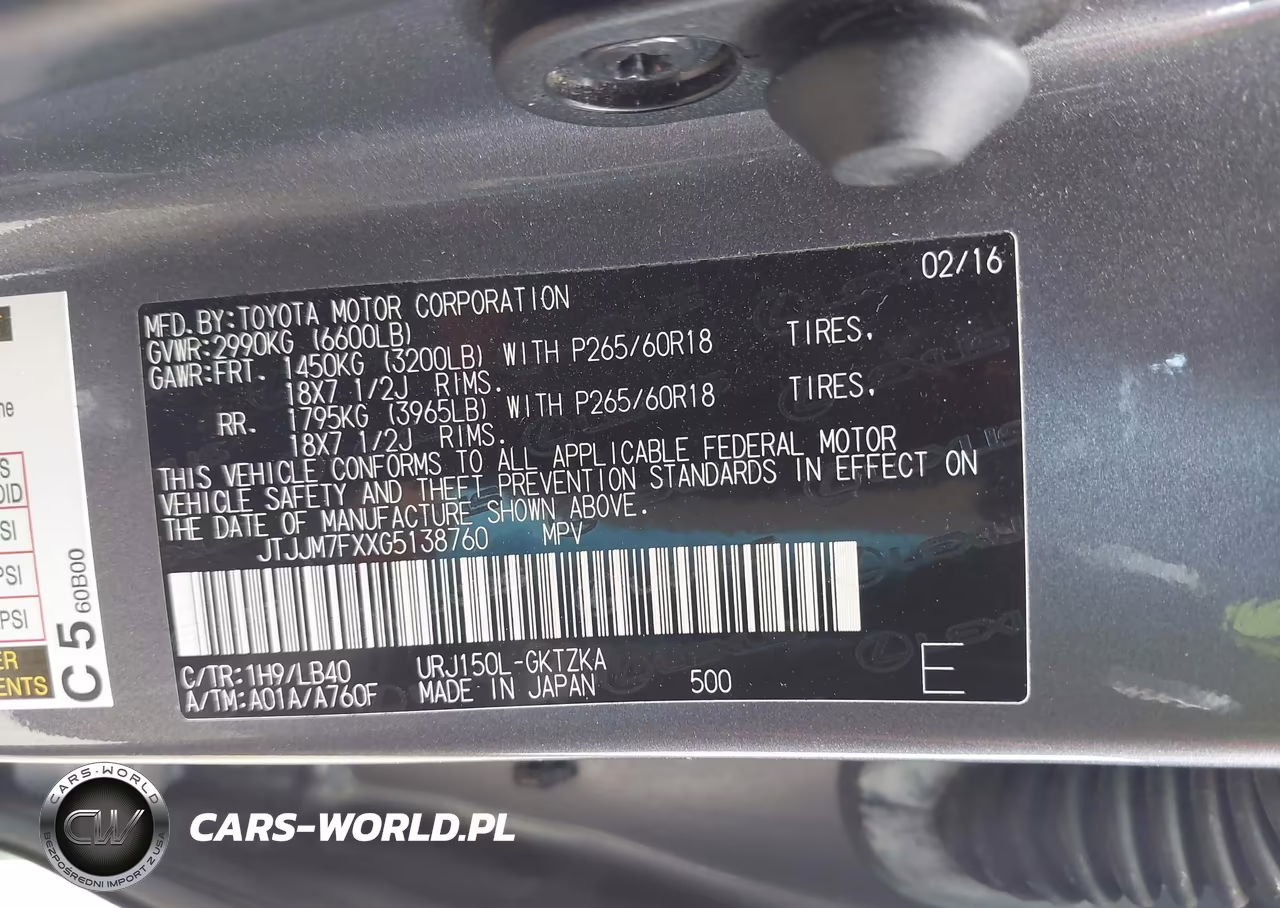 2016 Lexus Gx 460 Luxury VIN:JTJJM7FXXG5138760 - 9