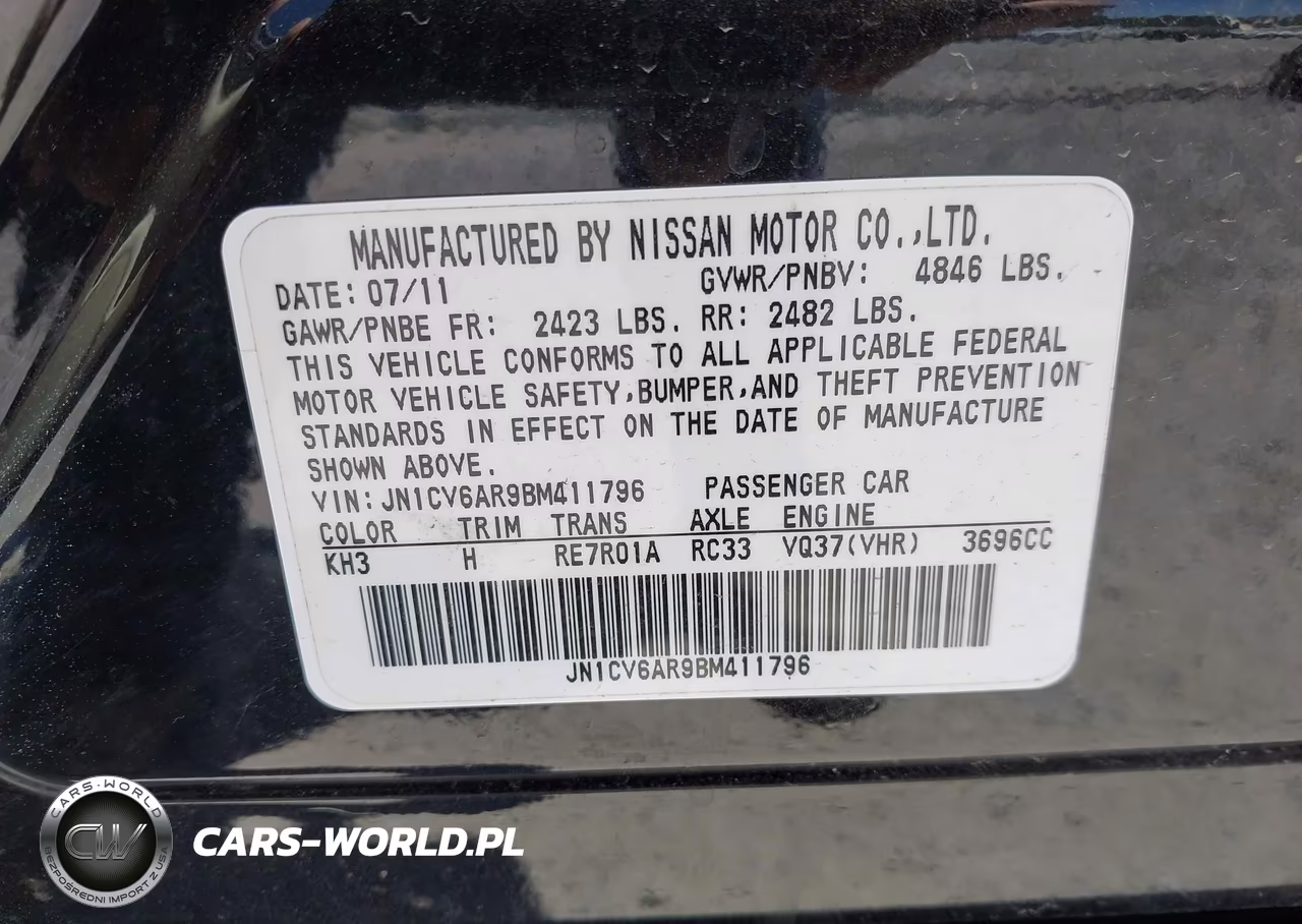 2011 Infiniti G37X VIN:JN1CV6AR9BM411796 - 9