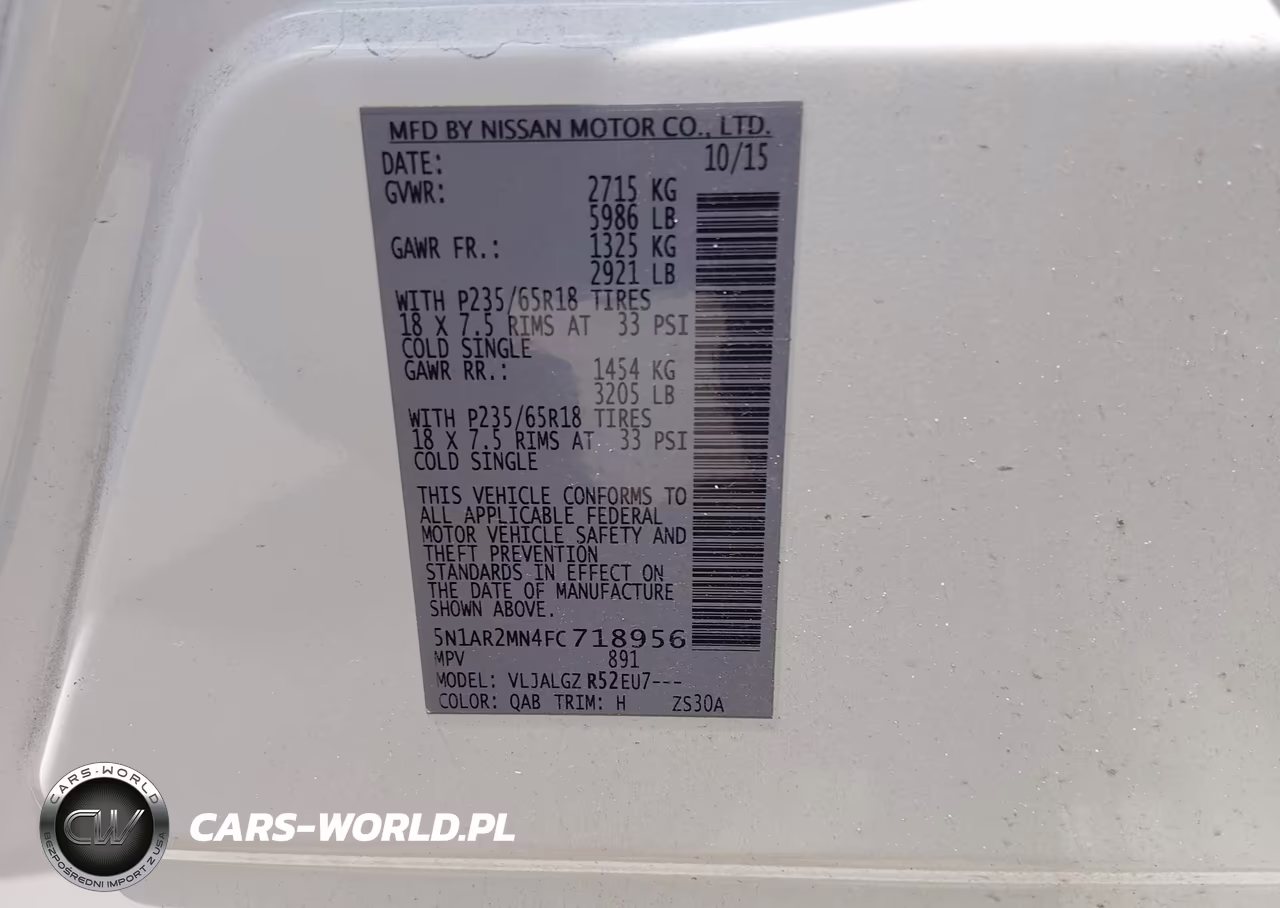 2015 Nissan Pathfinder Sl VIN:5N1AR2MN4FC718956 - 9
