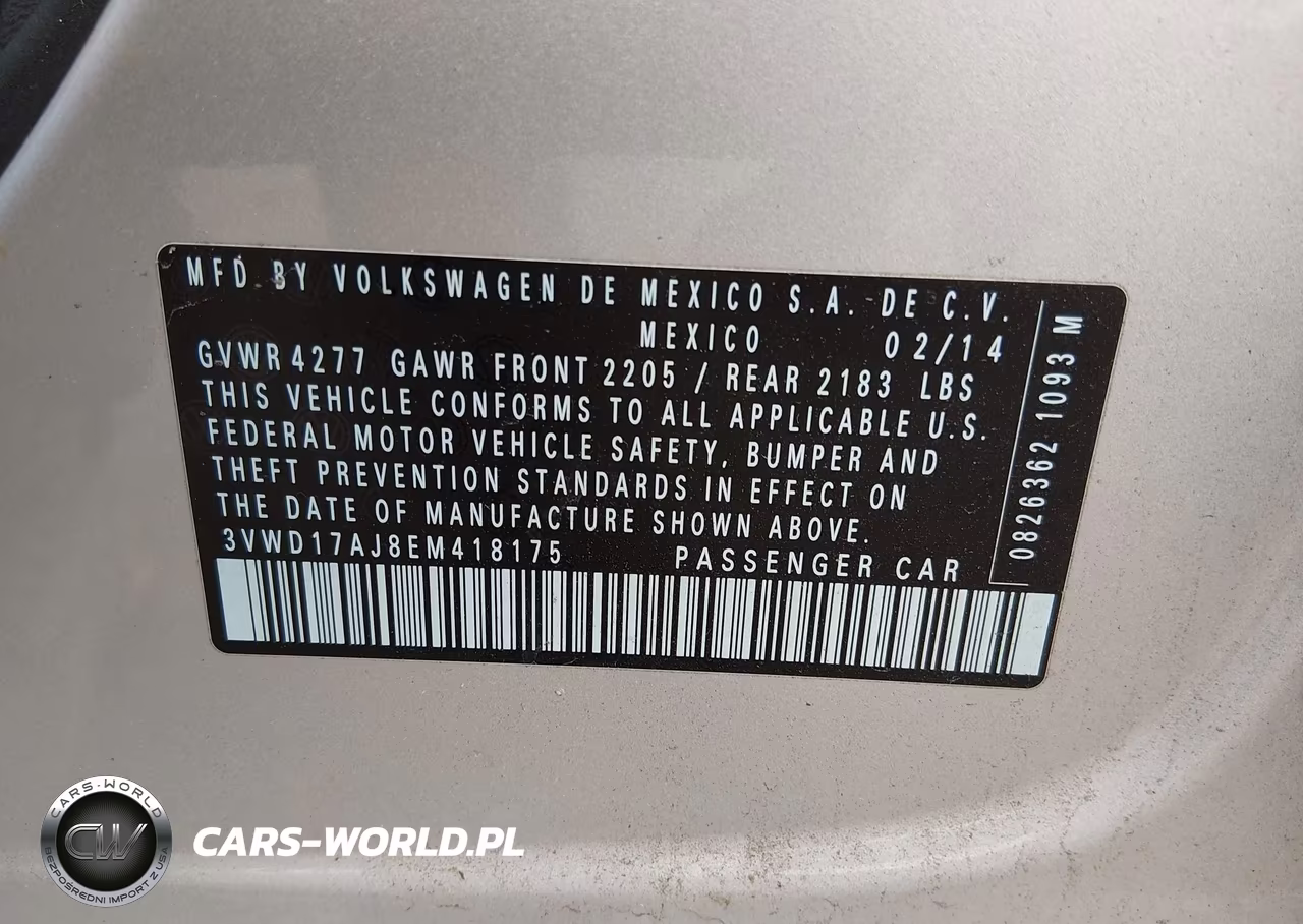 2014 Volkswagen Jetta 1.8T Se VIN:3VWD17AJ8EM418175 - 9
