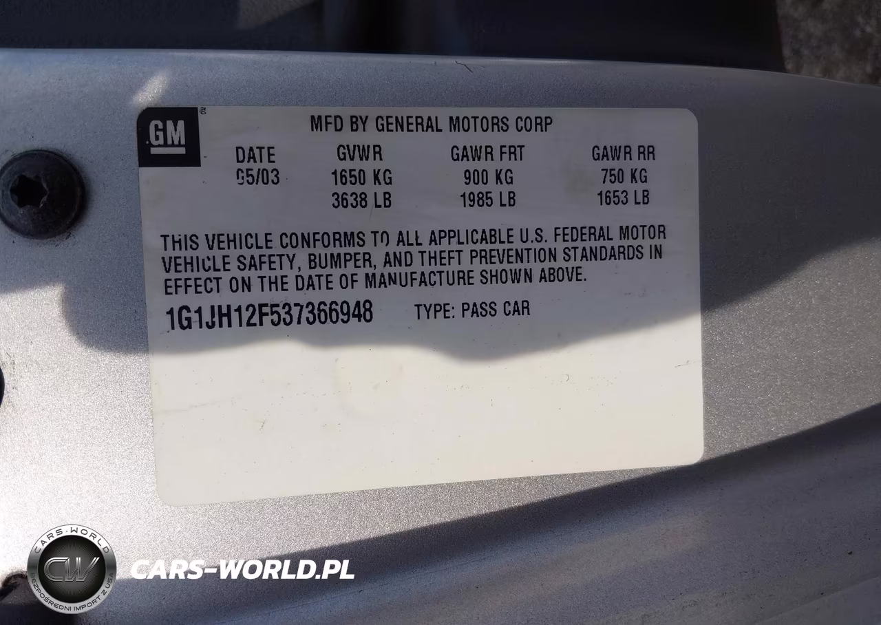 2003 Chevrolet Cavalier Ls Sport VIN:1G1JH12F537366948 - 9
