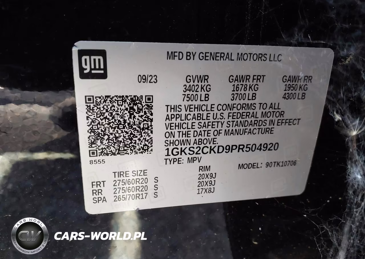 2023 GMC Yukon 4Wd At4 VIN:1GKS2CKD9PR504920 - 9