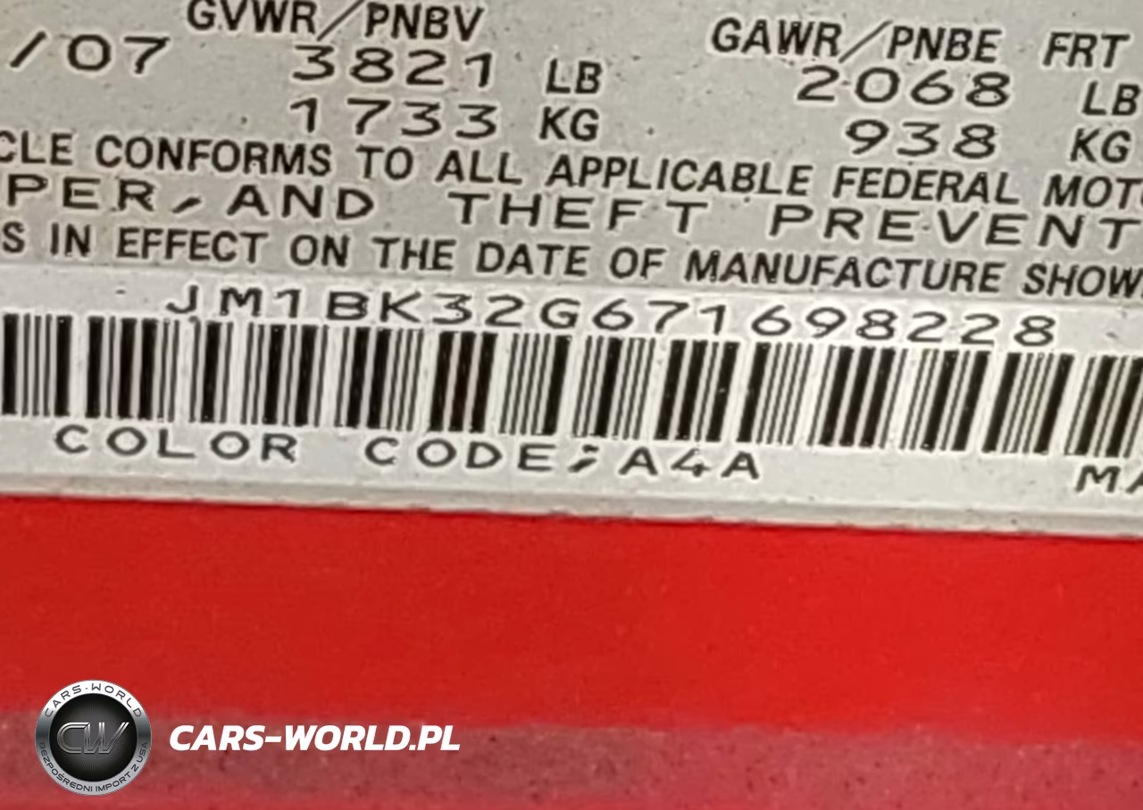 2007 Mazda Mazda3 I VIN:JM1BK32G671698228 - 9