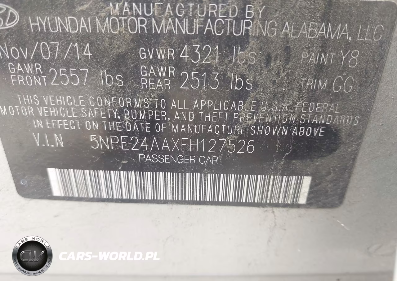 2015 Hyundai Sonata Eco VIN:5NPE24AAXFH127526 - 9