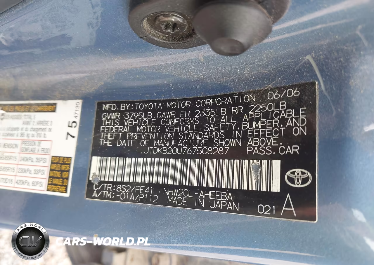 2006 Toyota Prius VIN:JTDKB20U767508287 - 9