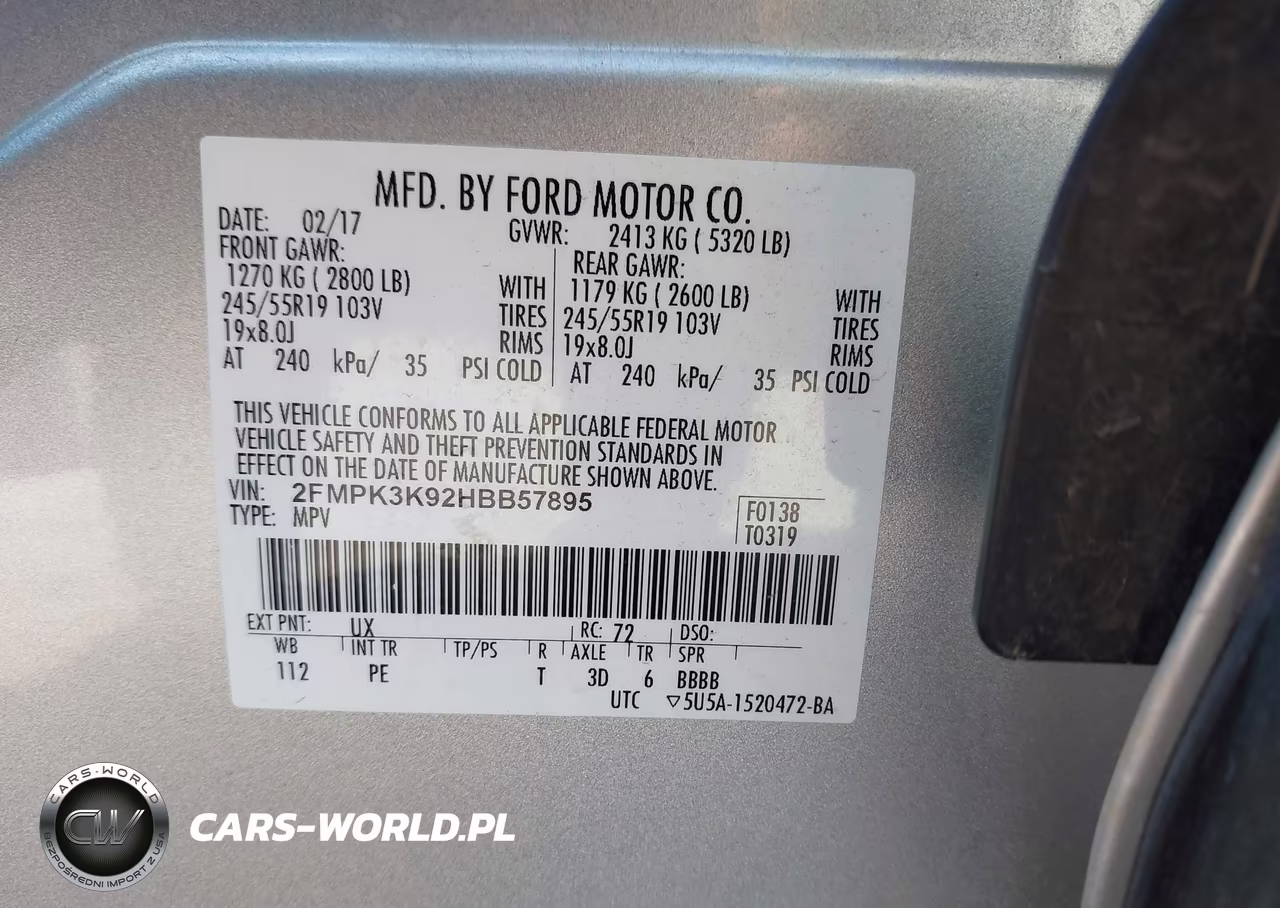 2017 Ford Edge Titanium VIN:2FMPK3K92HBB57895 - 9