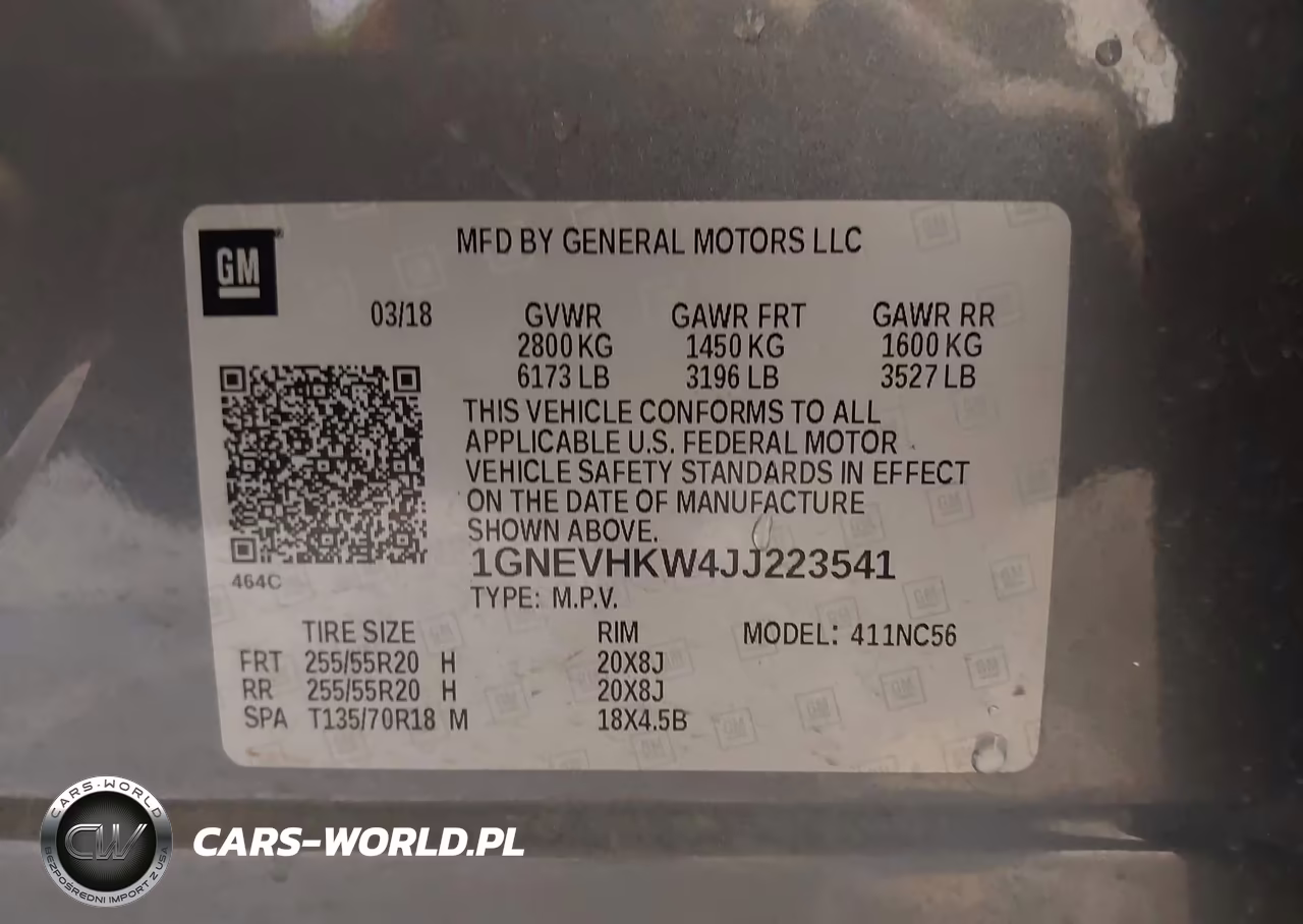 2018 Chevrolet Traverse 3Lt VIN:1GNEVHKW4JJ223541 - 9
