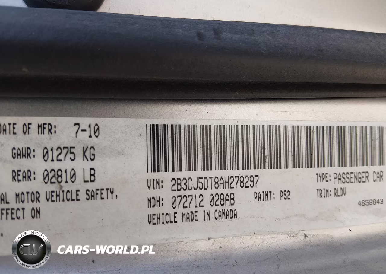 2010 Dodge Challenger R-T VIN:2B3CJ5DT8AH278297 - 9