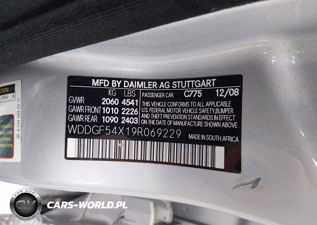 2009 Mercedes-Benz C 300 Luxury-Sport VIN:WDDGF54X19R069229 - 9