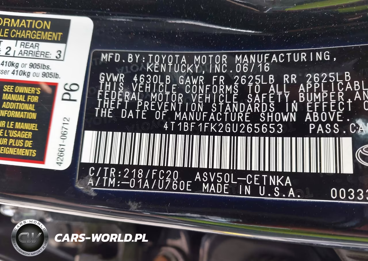 2016 Toyota Camry Le VIN:4T1BF1FK2GU265653 - 9