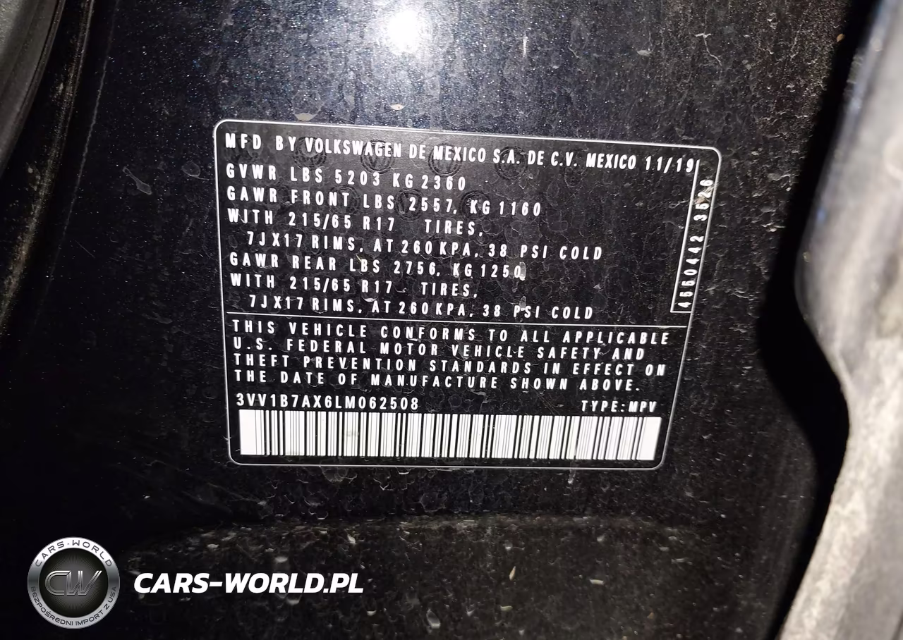 2020 Volkswagen Tiguan 2.0T S VIN:3VV1B7AX6LM062508 - 9