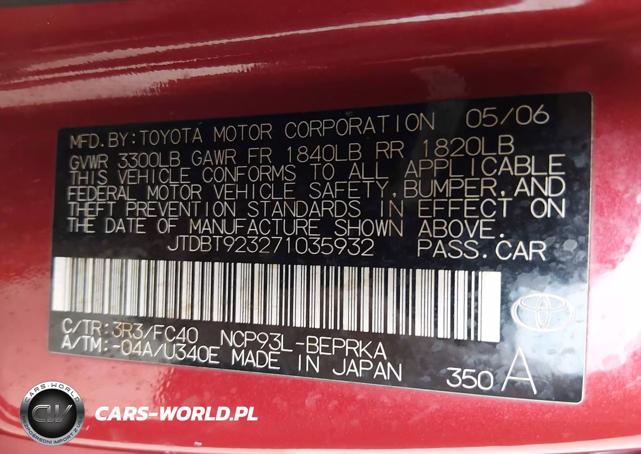 2007 Toyota Yaris S VIN:JTDBT923271035932 - 9