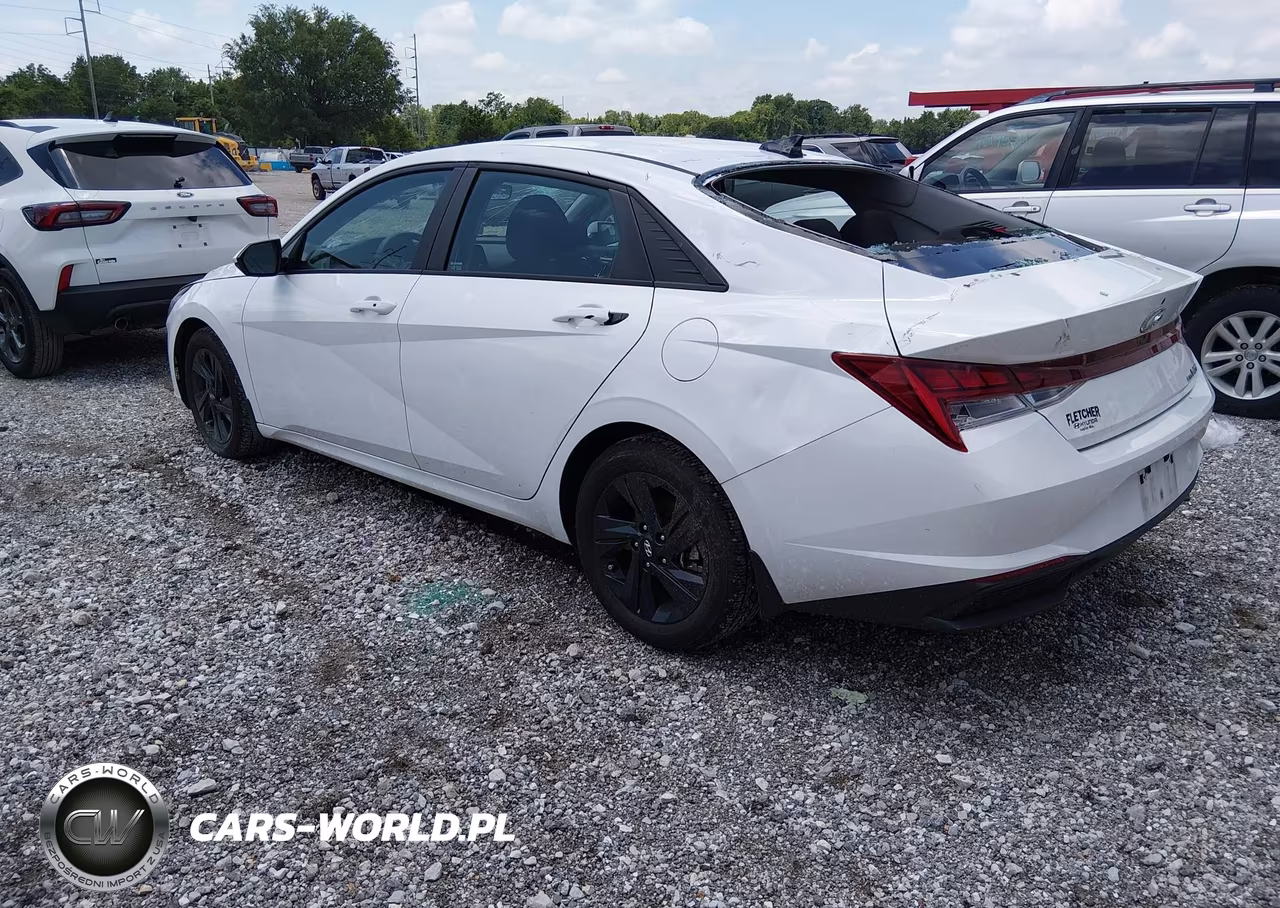 2022 Hyundai Elantra Hybrid Blue VIN:KMHLM4AJ6NU023584 - 3