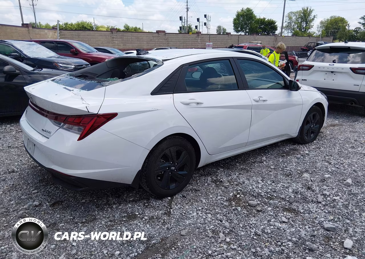 2022 Hyundai Elantra Hybrid Blue VIN:KMHLM4AJ6NU023584 - 4