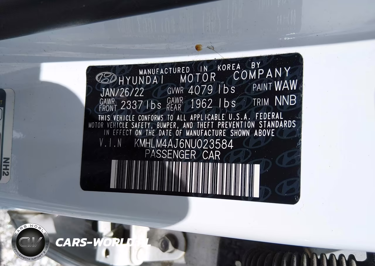 2022 Hyundai Elantra Hybrid Blue VIN:KMHLM4AJ6NU023584 - 9