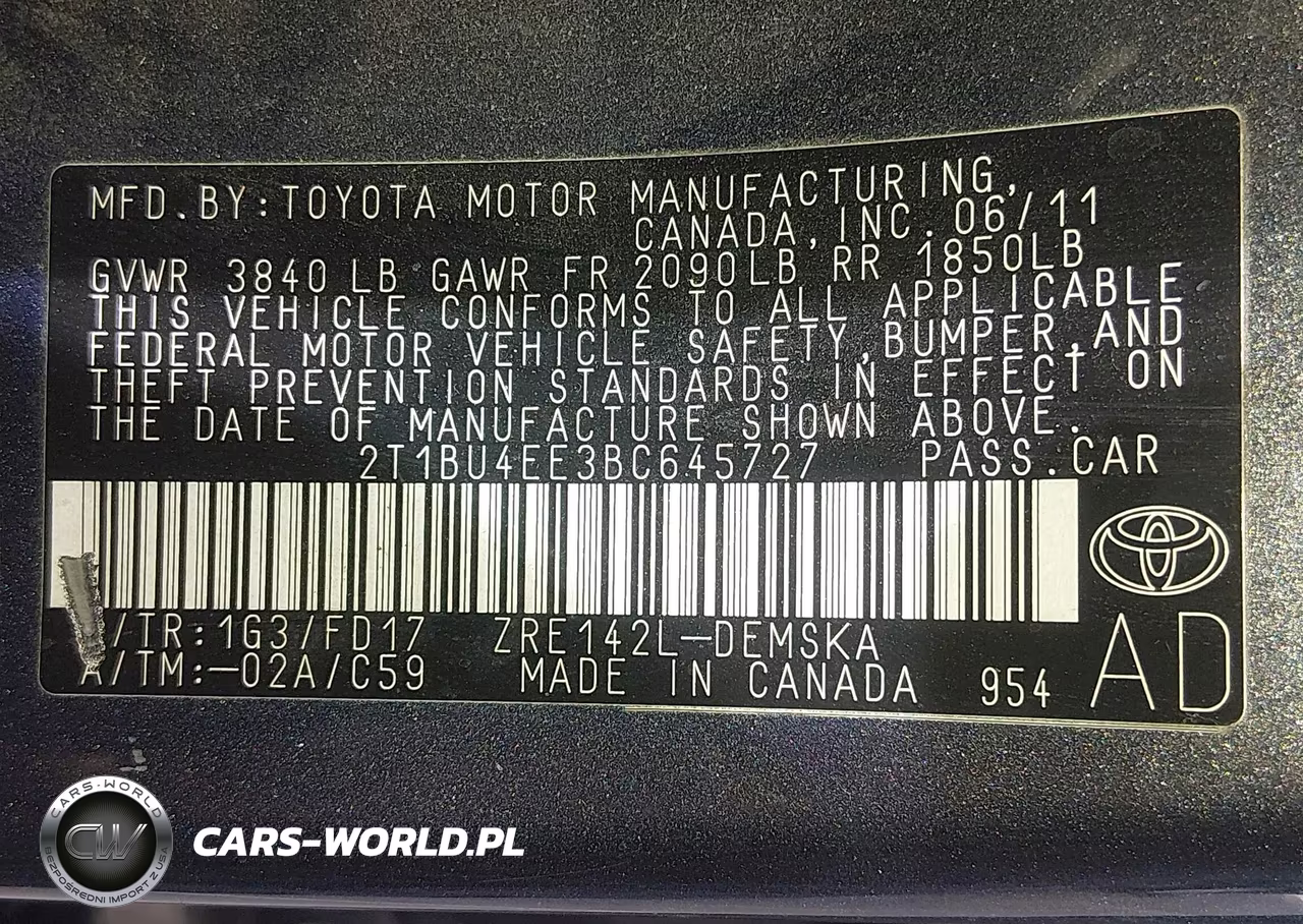 2011 Toyota Corolla S VIN:2T1BU4EE3BC645727 - 9
