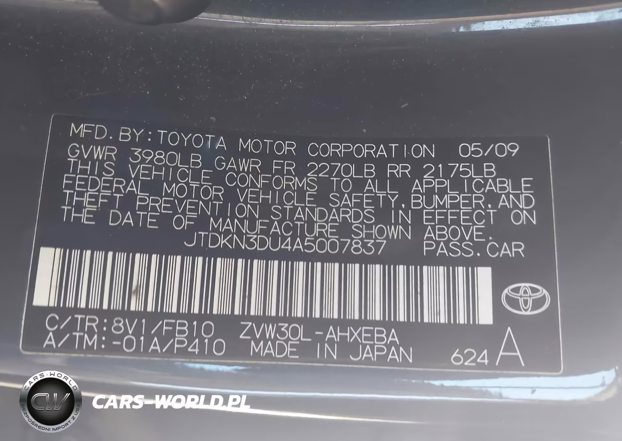 2010 Toyota Prius Iii VIN:JTDKN3DU4A5007837 - 9