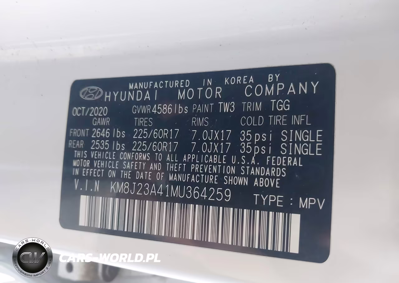 2021 Hyundai Tucson Se VIN:KM8J23A41MU364259 - 9