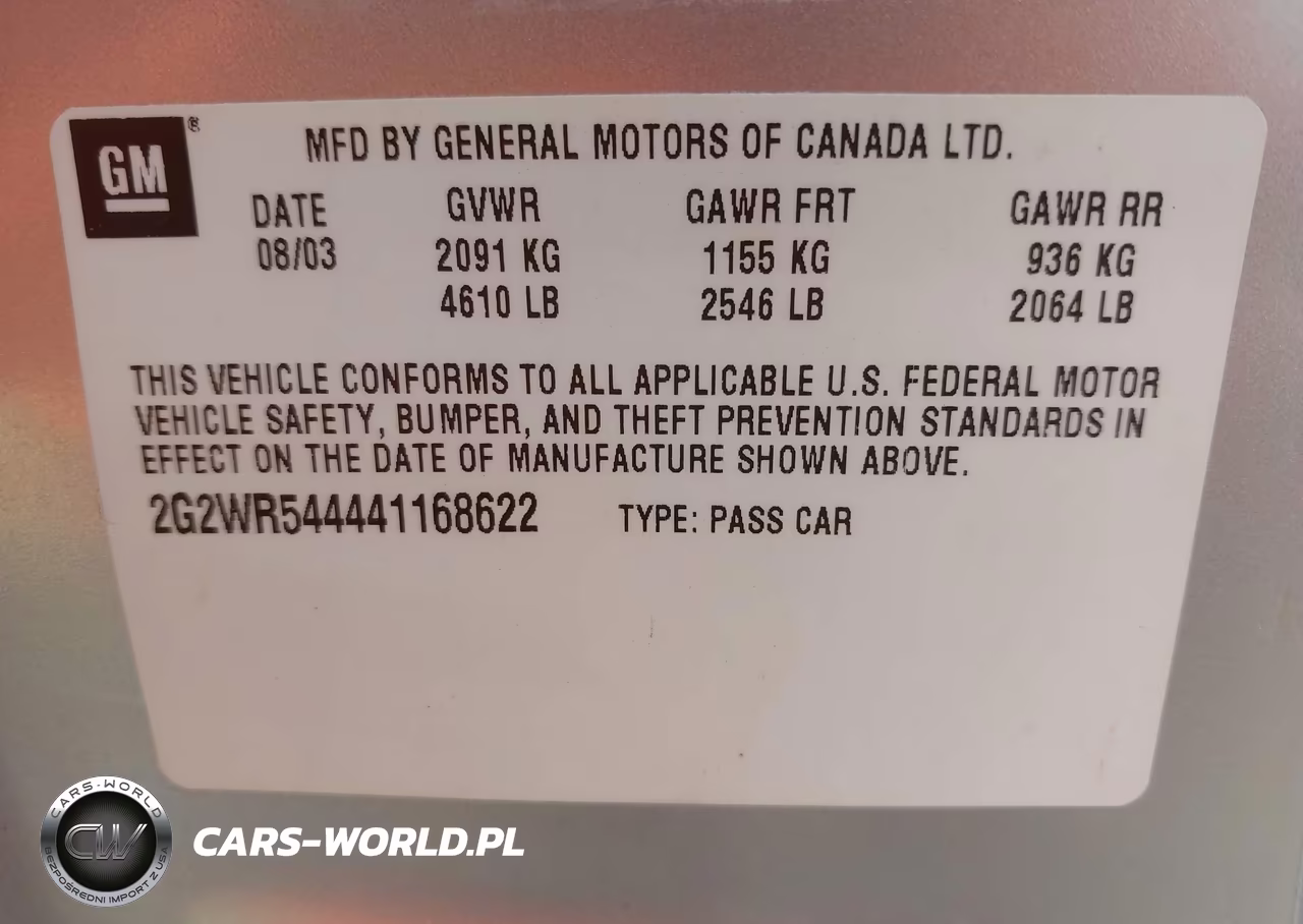 2004 Pontiac Grand Prix Gtp VIN:2G2WR544441168622 - 9