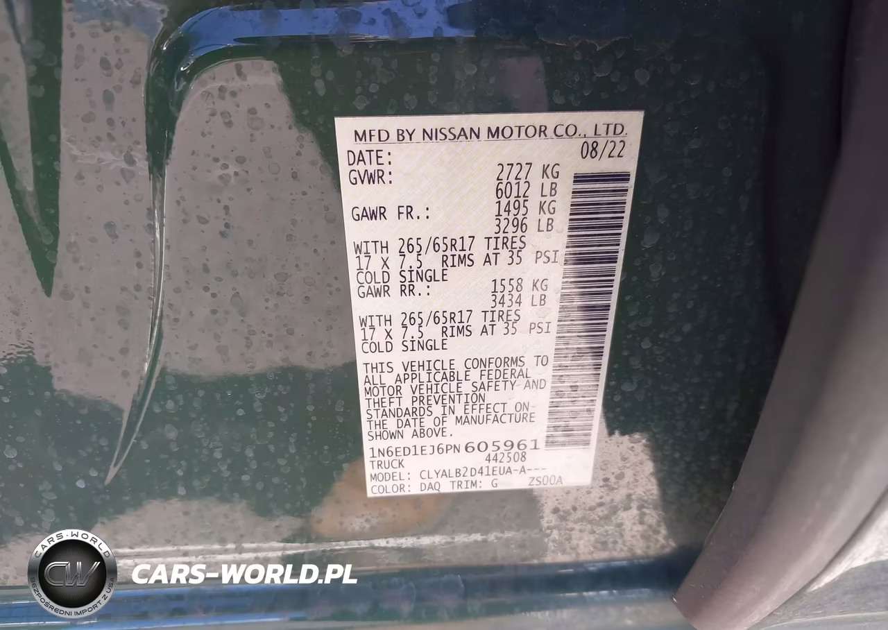 2023 Nissan Frontier VIN:1N6ED1EJ6PN605961 - 9