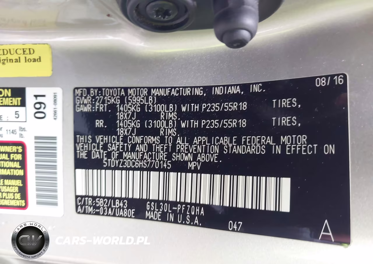 2017 Toyota Sienna Limited Premium 7 Passenger VIN:5TDYZ3DC6HS770145 - 9