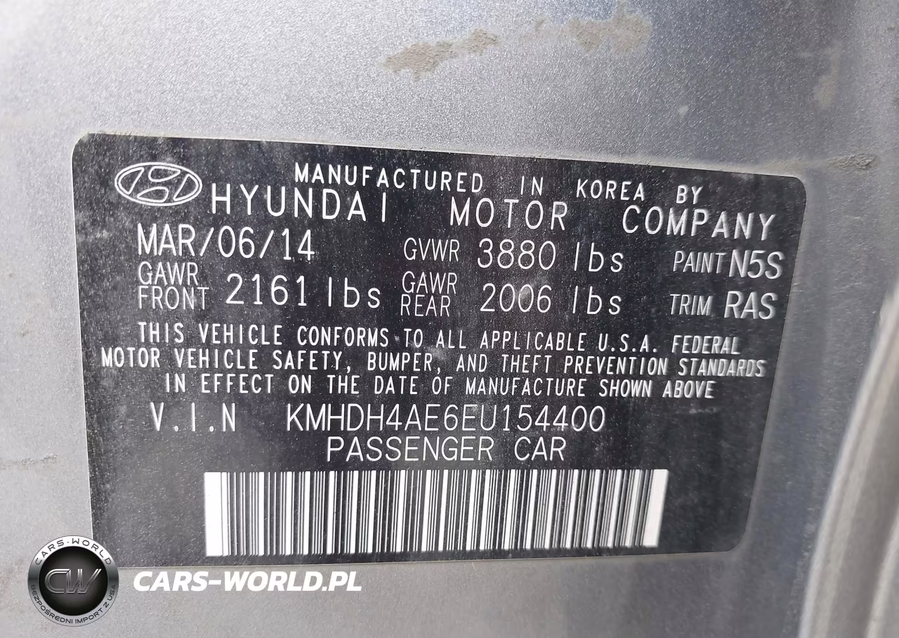 2014 Hyundai Elantra Se VIN:KMHDH4AE6EU154400 - 9