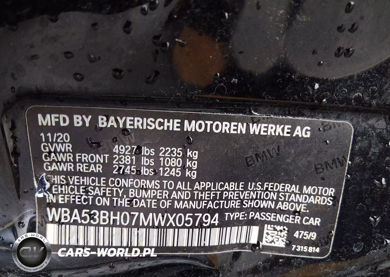 2021 BMW 530I VIN:WBA53BH07MWX05794 - 9
